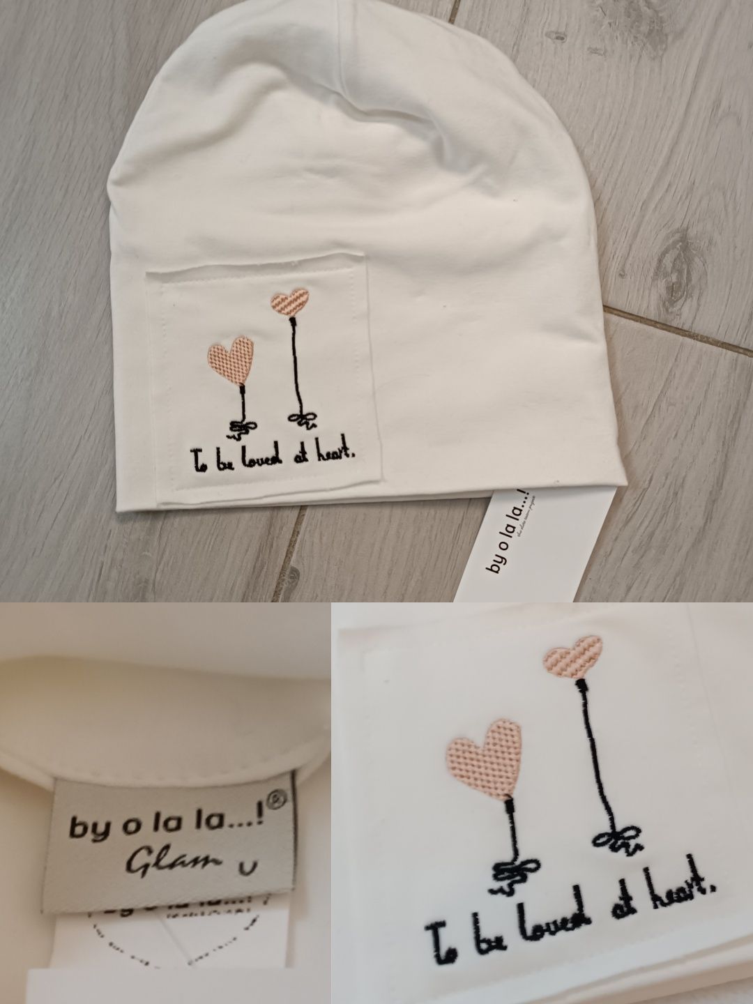 Czapka by o la la!  2szt. komplet bawełniane