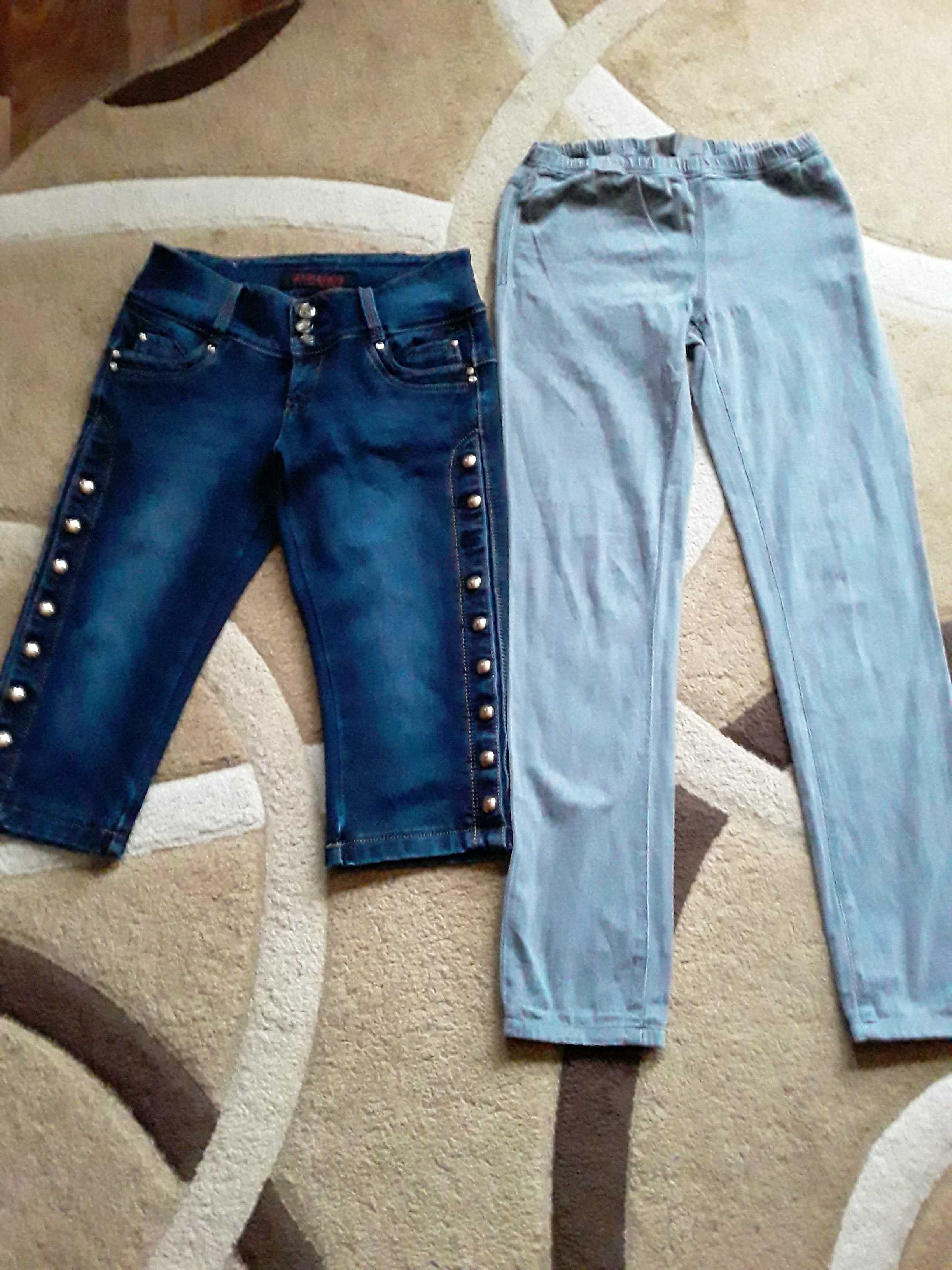 Продам 3 джинсов дев/жен: 1 синие, 1 серые, голубые, бриджи  44-46 раз