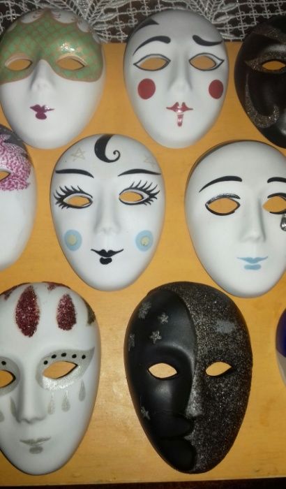 Máscaras de porcelana "Colecção Noites e Faustos de Veneza"