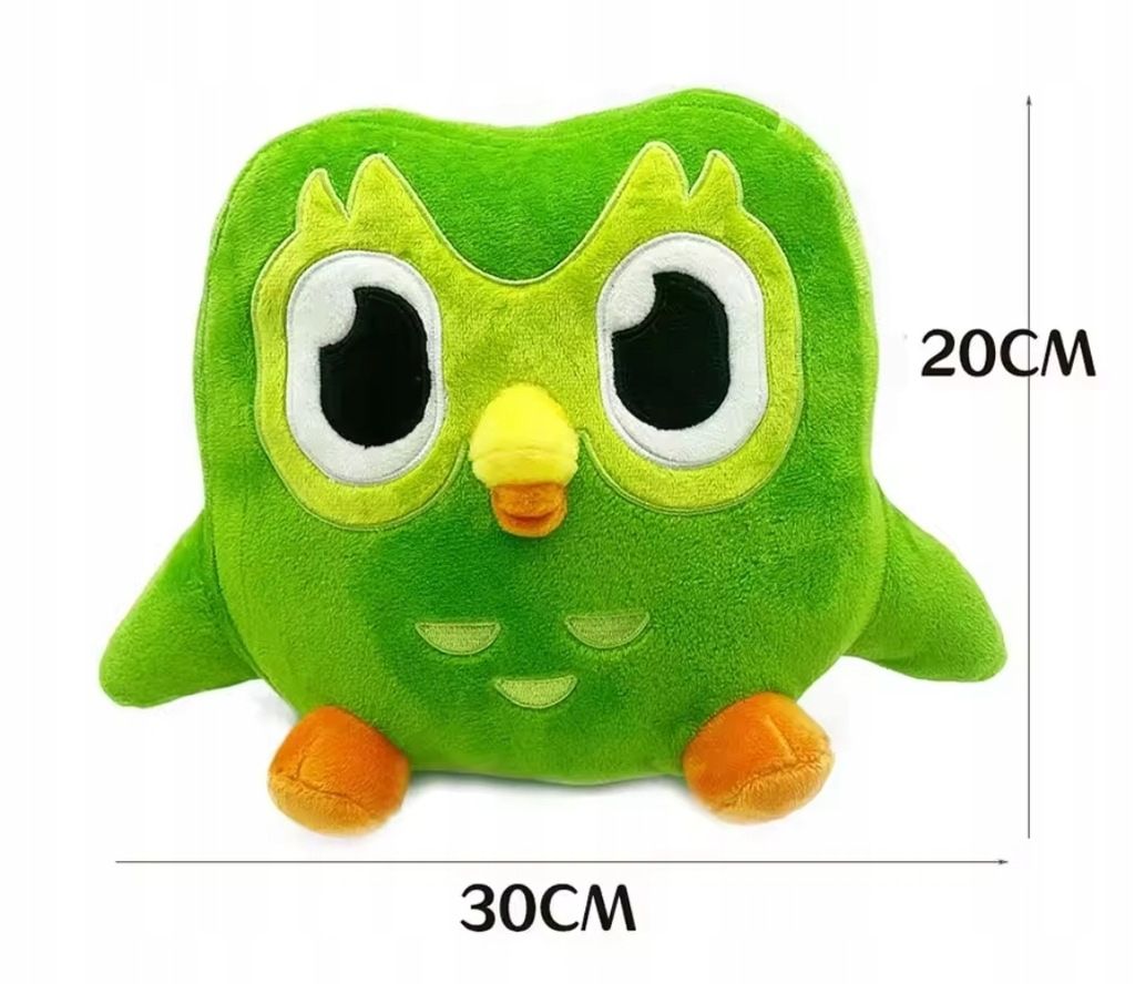 Pluszak Sowa Duolingo przytulanka maskotka miś prezent