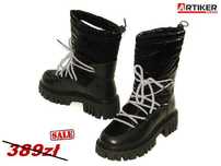 Botki damskie skóra czarne Artiker 51C0378 r. 38, 39
