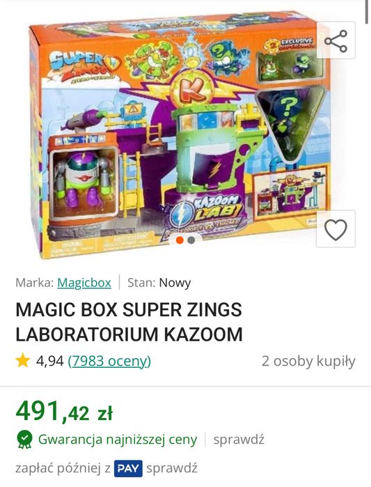 SUPER ZINGS baza wieża laboratorium kazoom profesora K