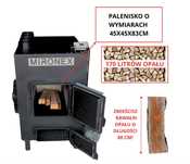 Piec z nadmuchem na wielkie kawałki drewna, 65kW. Mironex T800