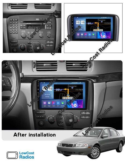 Auto Rádio 9' VOLVO S80 (2004 a 2010) | GPS ANDROID BT USB APPS WIFI