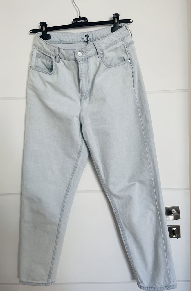 Dorothy Perkins Mom Jeans dżinsy jasne 100% bawełna 40 L nowe z metka