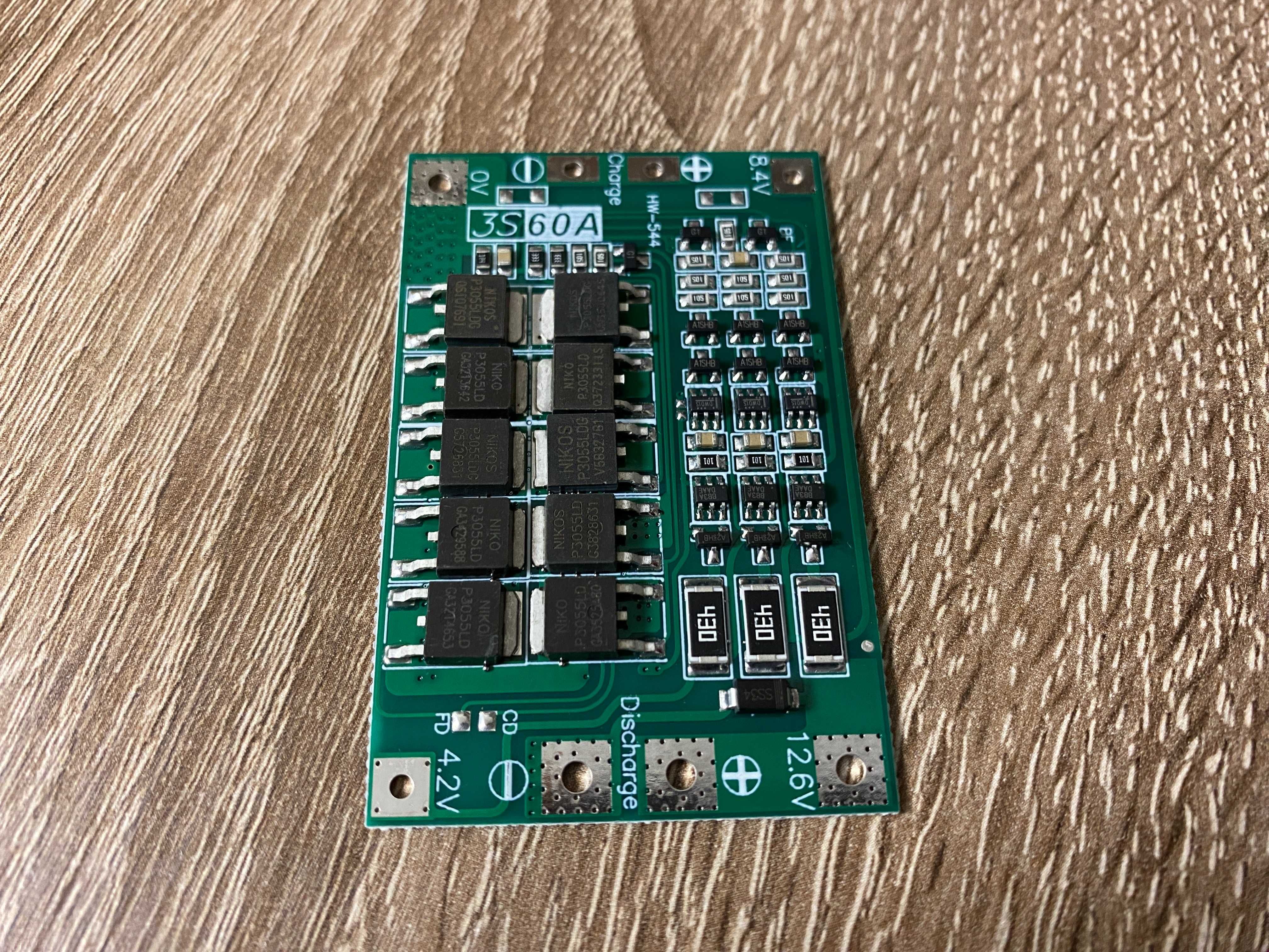 Плата  BMS 3S 60A 12,6V с (балансировкой)