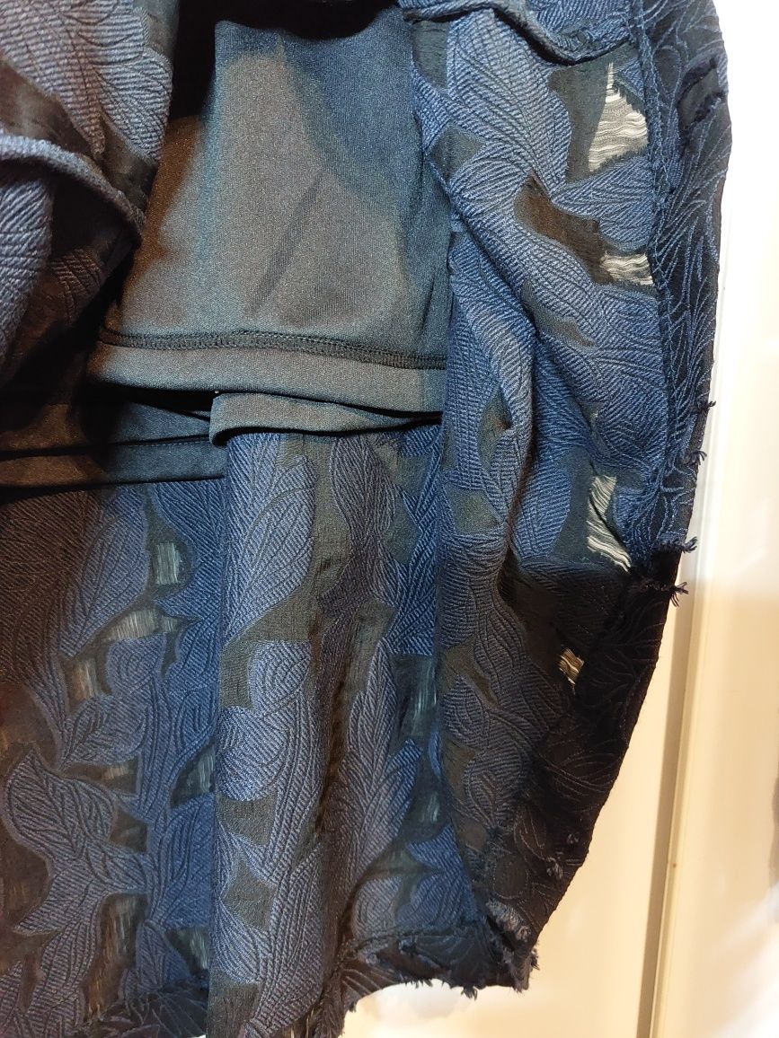 Granatowa spódnica 38/M elegancka spódnica H&M długa spódnica midi 38