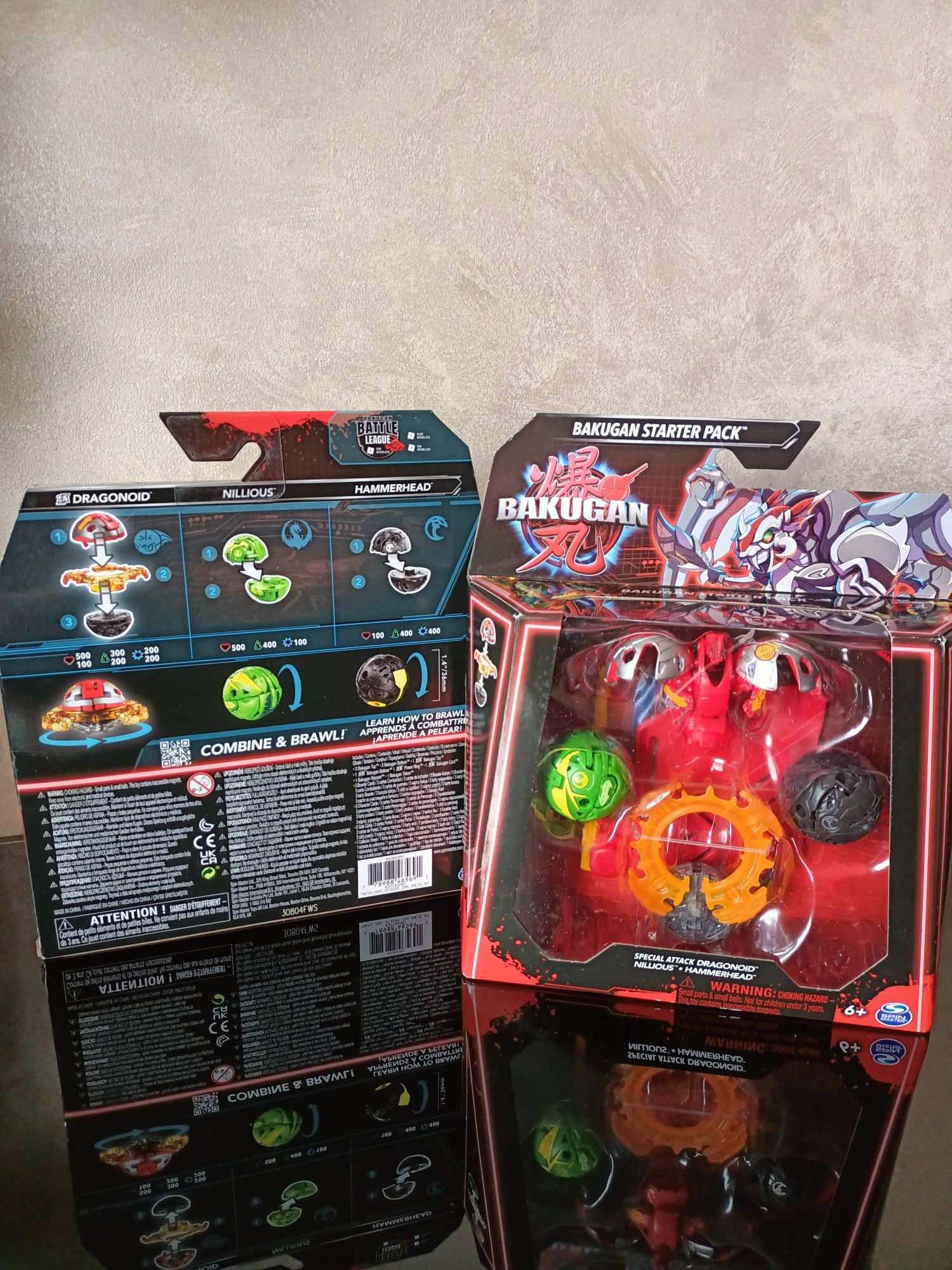 Bakugan Starter 3-Pack, Special Attack Dragonoid, Nillious. Бакуган.Ор