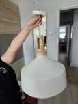 Lampa biała loft scandi