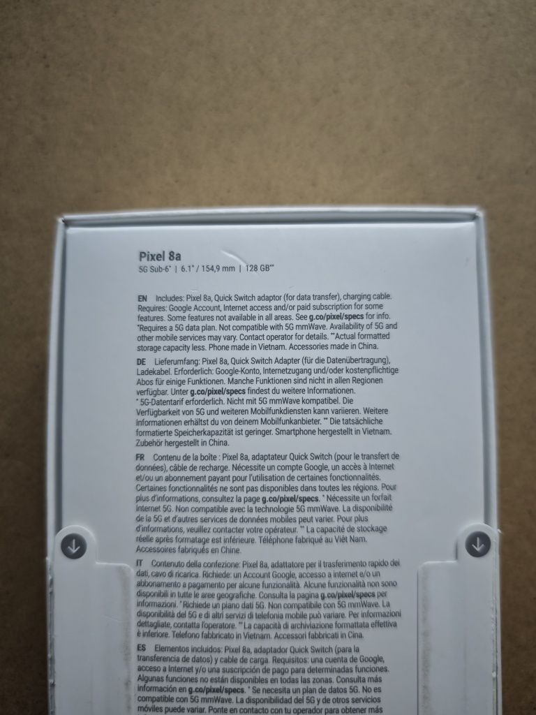 Google Pixel 8a 8/128GB Czarny + Etui 2szt