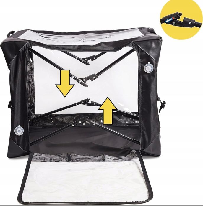 ICARE-PET Klatka Tlenowa z Matą Dla Zwierząt Zestaw Nebulizacji