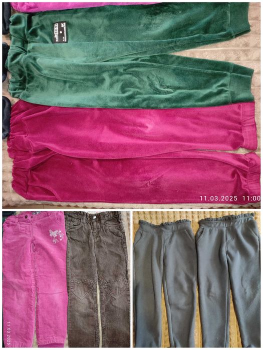 Paka ubrań spodnie ciepłe dla dziewczynki