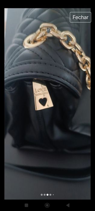 Bolsa de ombro preta Moschino