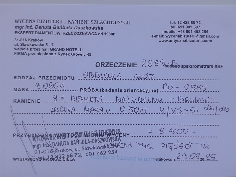 R.14 Obrączka Brylanty 0.5ct Złoto 585 WYCENA