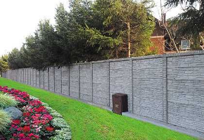 Ogrodzenie DWUSTRONNE BETONOWE niebarwione  1,56m piaskowiec