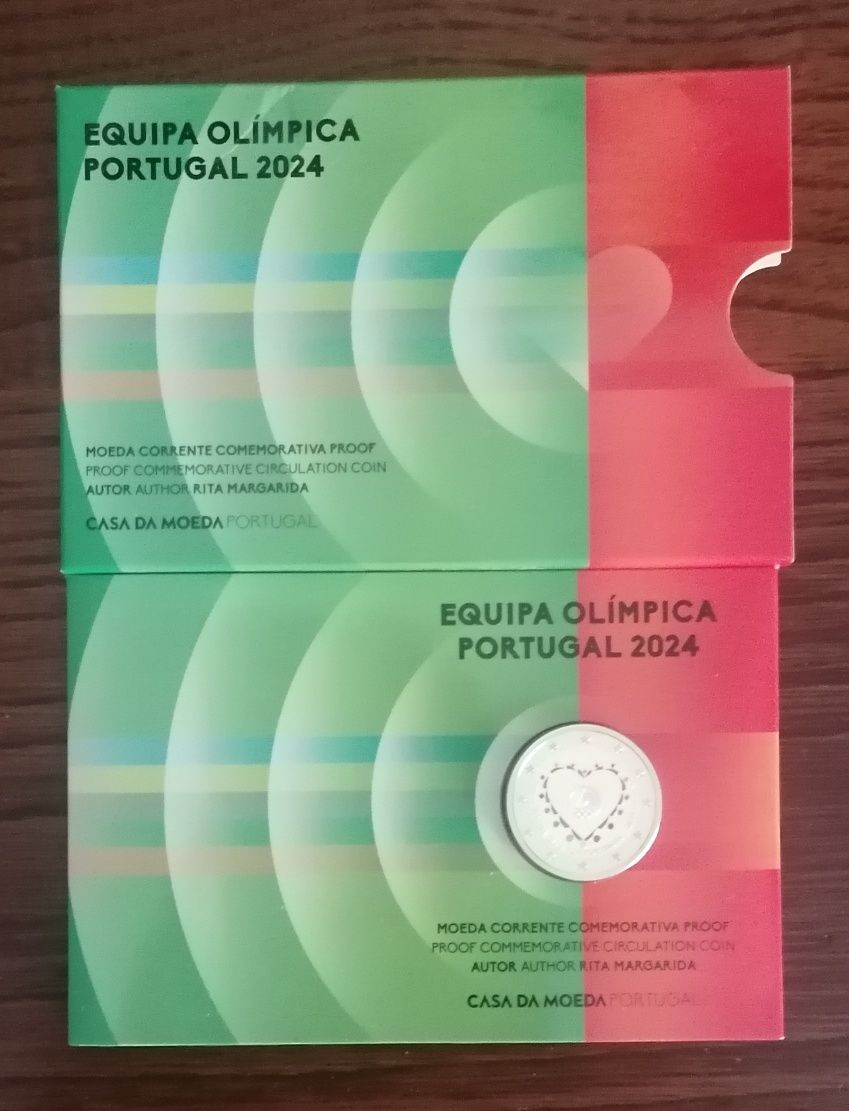Moeda 2 euros equipa olimpica portugal 2024