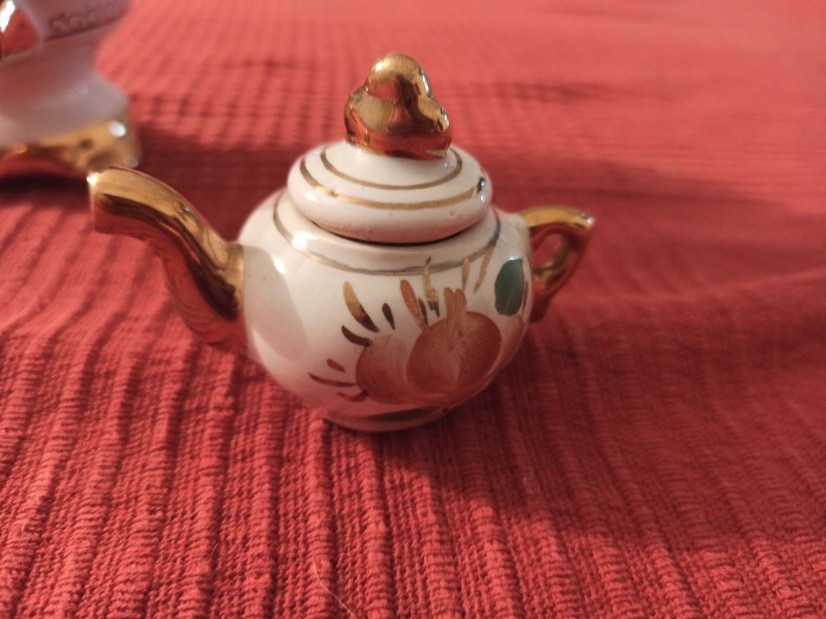 Komplet ozdobny porcelana naczynie do parzenia plus mini dzbaneczek