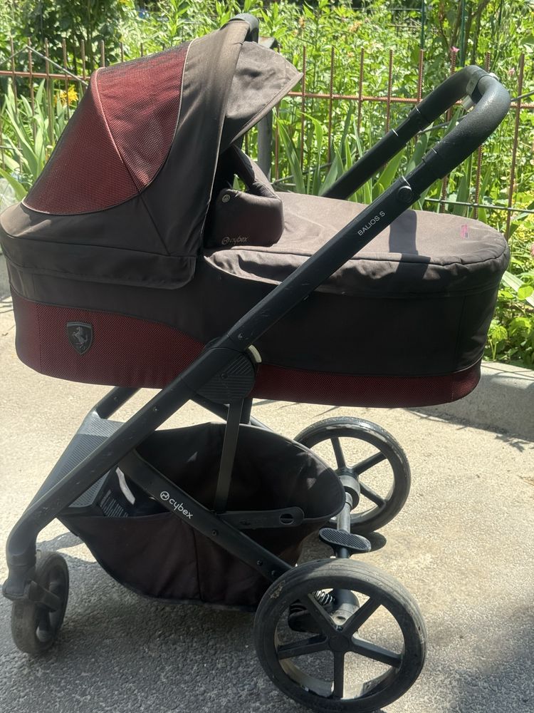 Коляска 2в1 cybex balios S Ferrari + манеж і розвиваючий коврик