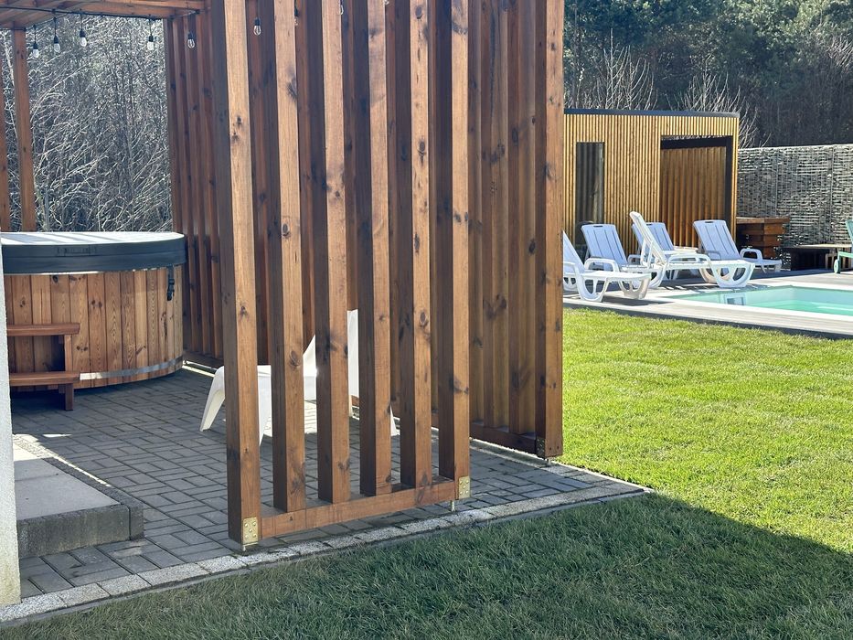 Ciepła Willa 8 osob Las Jacuzzi Sauna Kominek Taras Sylwester min3