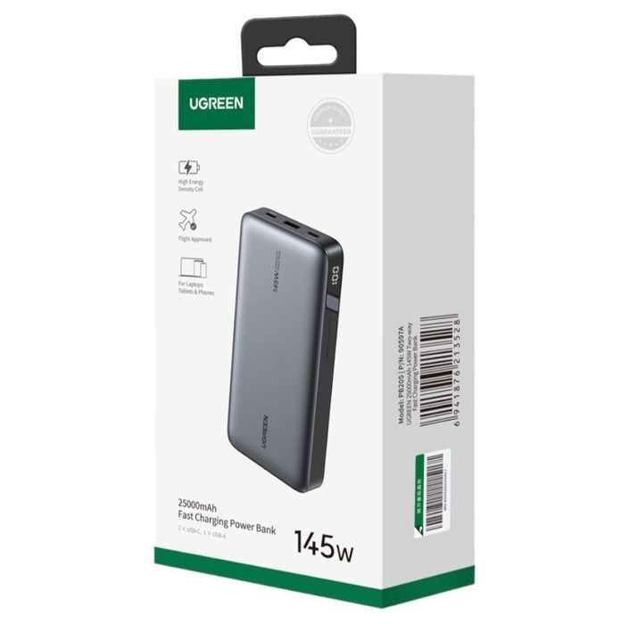 Потужний повербанк для ноутбука Ugreen PB205 / PB552 25000mAh
