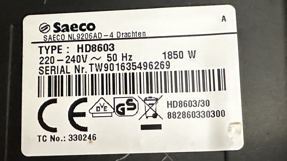 Ekspres Saeco Cafissimo plus stojak i kawa