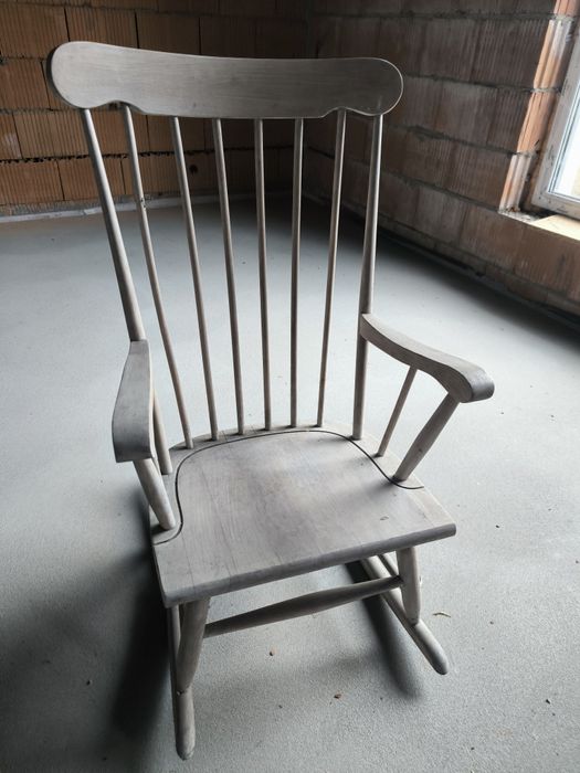 Krzesło, fotel bujany PRL