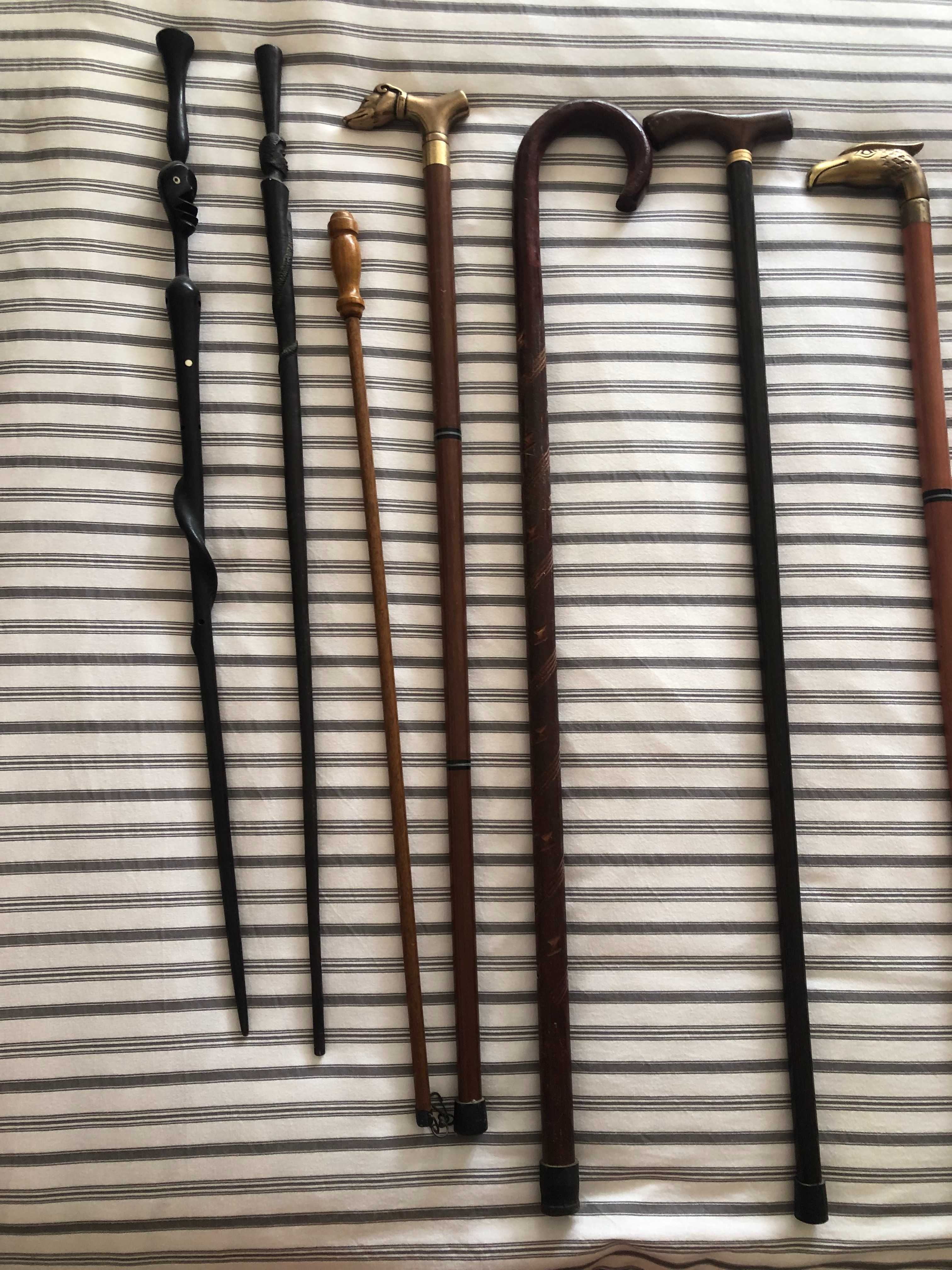 13 bengalas em madeira - conjunto ou individualmente