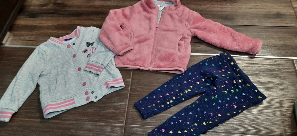 Paka zestaw Bluza polar miś bomberka jegginsy 92 Lupilu Impidimpi Poco
