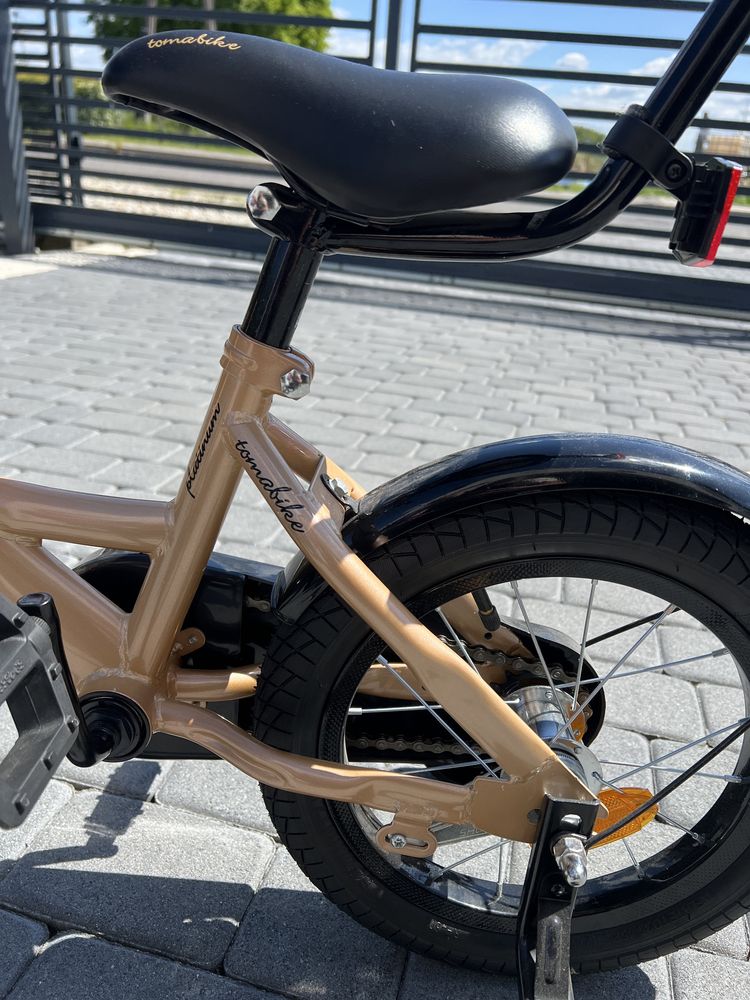 Rower dziecięcy tomabike platinum 14” złoty