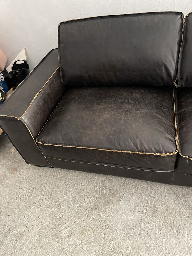 Sofa pele genuina “maison du monde”