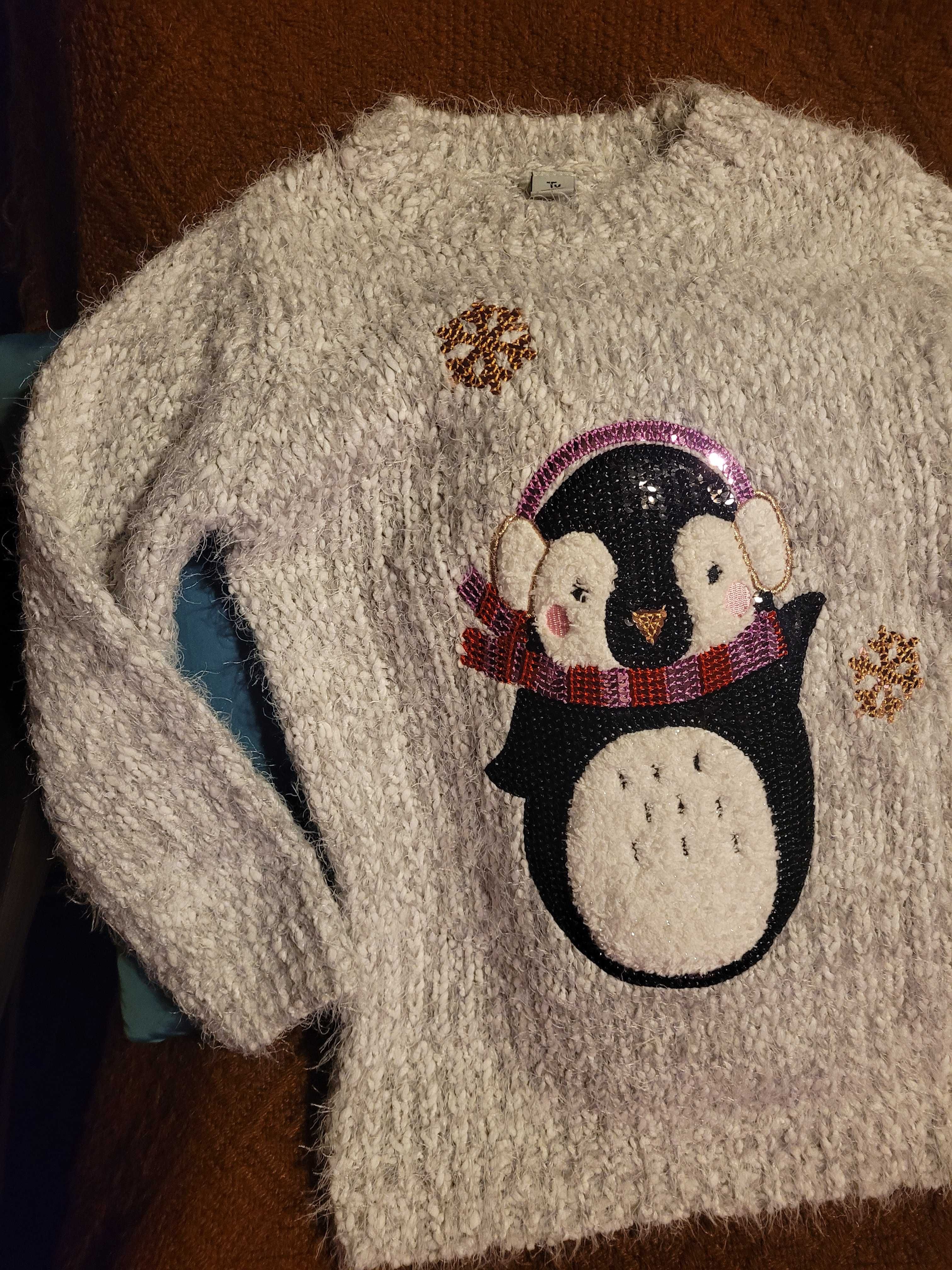 Sweter 122 TU zimowy na święta