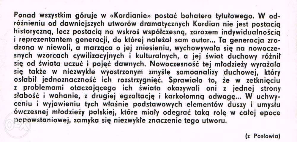 Słowacki "Kordian"