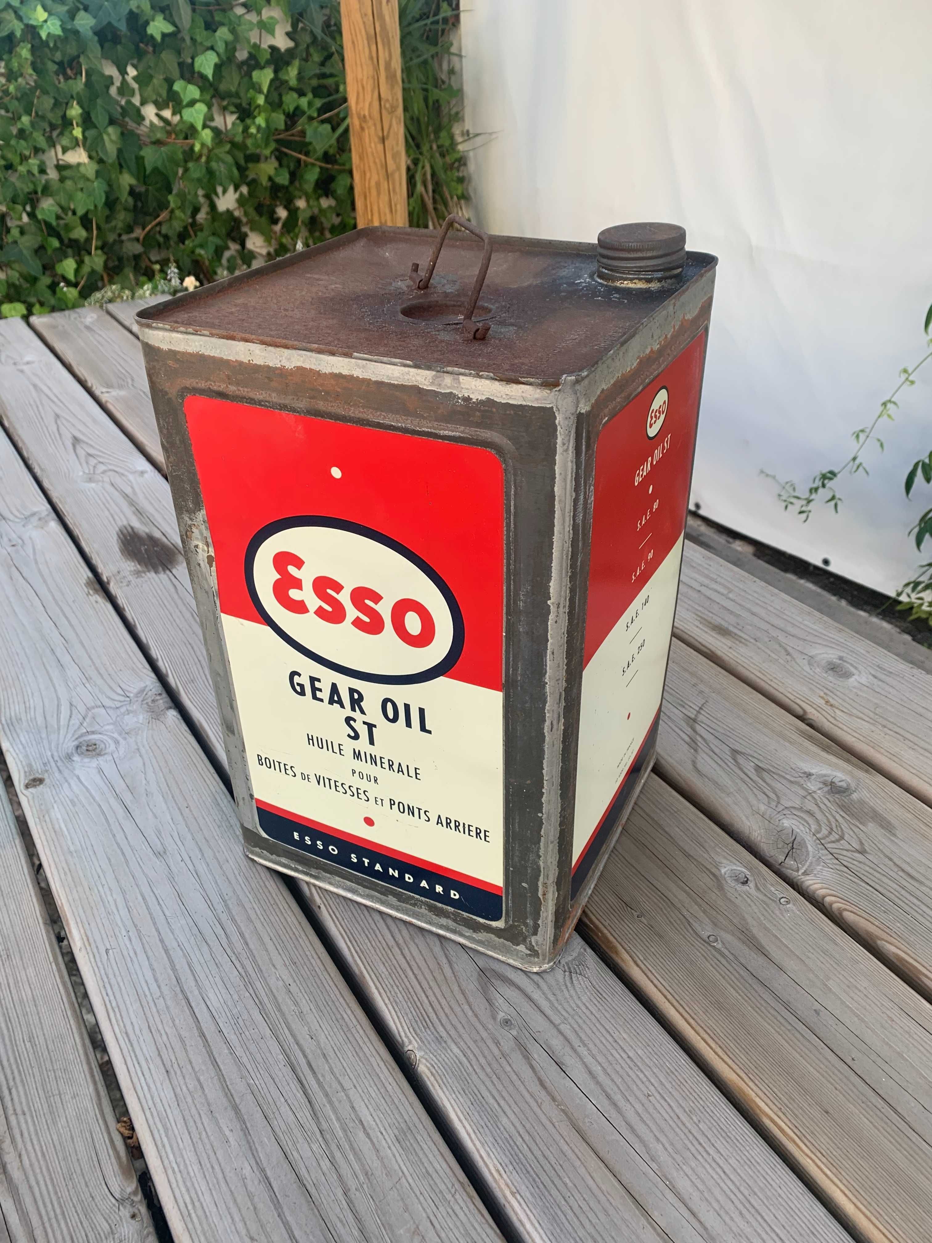 lata oleo Esso vintage