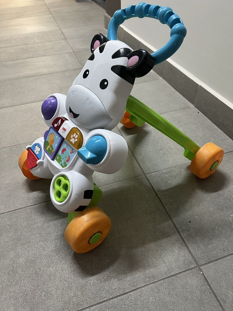 Дитячі штовханці ходунки каталка Зебра Fisher-price