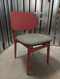 Krzesła tapicerowane siedzisko różowo szare 2 szt.