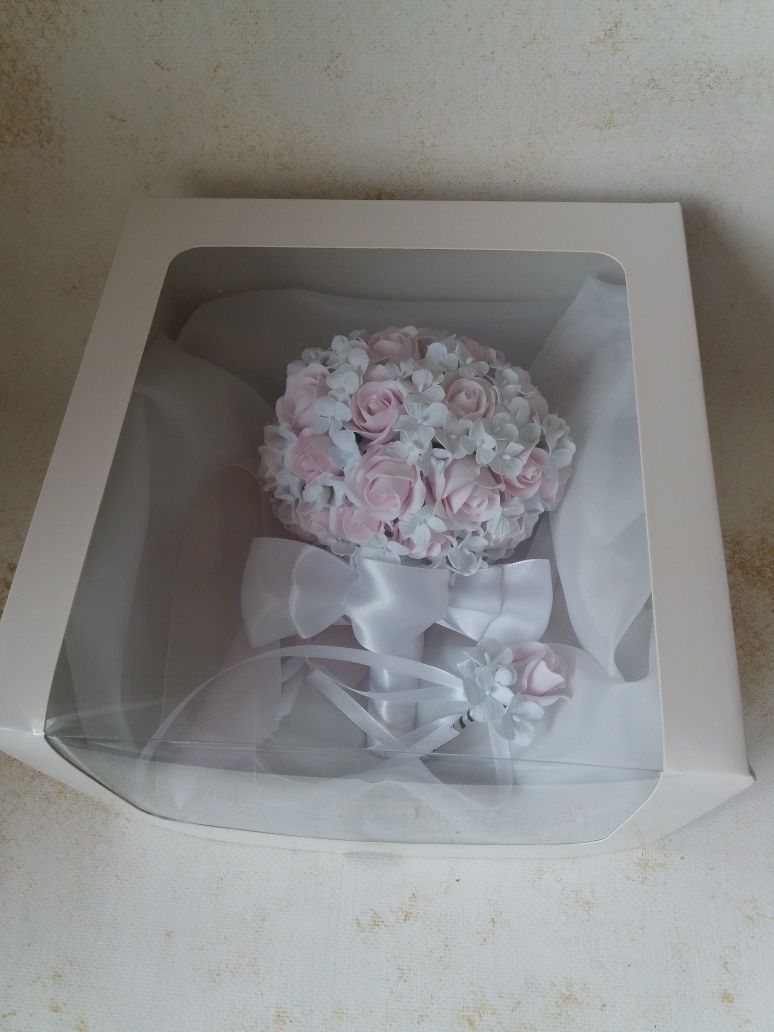 Свадебный букет/свадьба/букет из роз и гортензии
