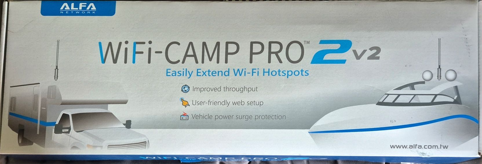 Ciężarówka Kamper Router ALFA Networks 802.11n Wi-Fi 4