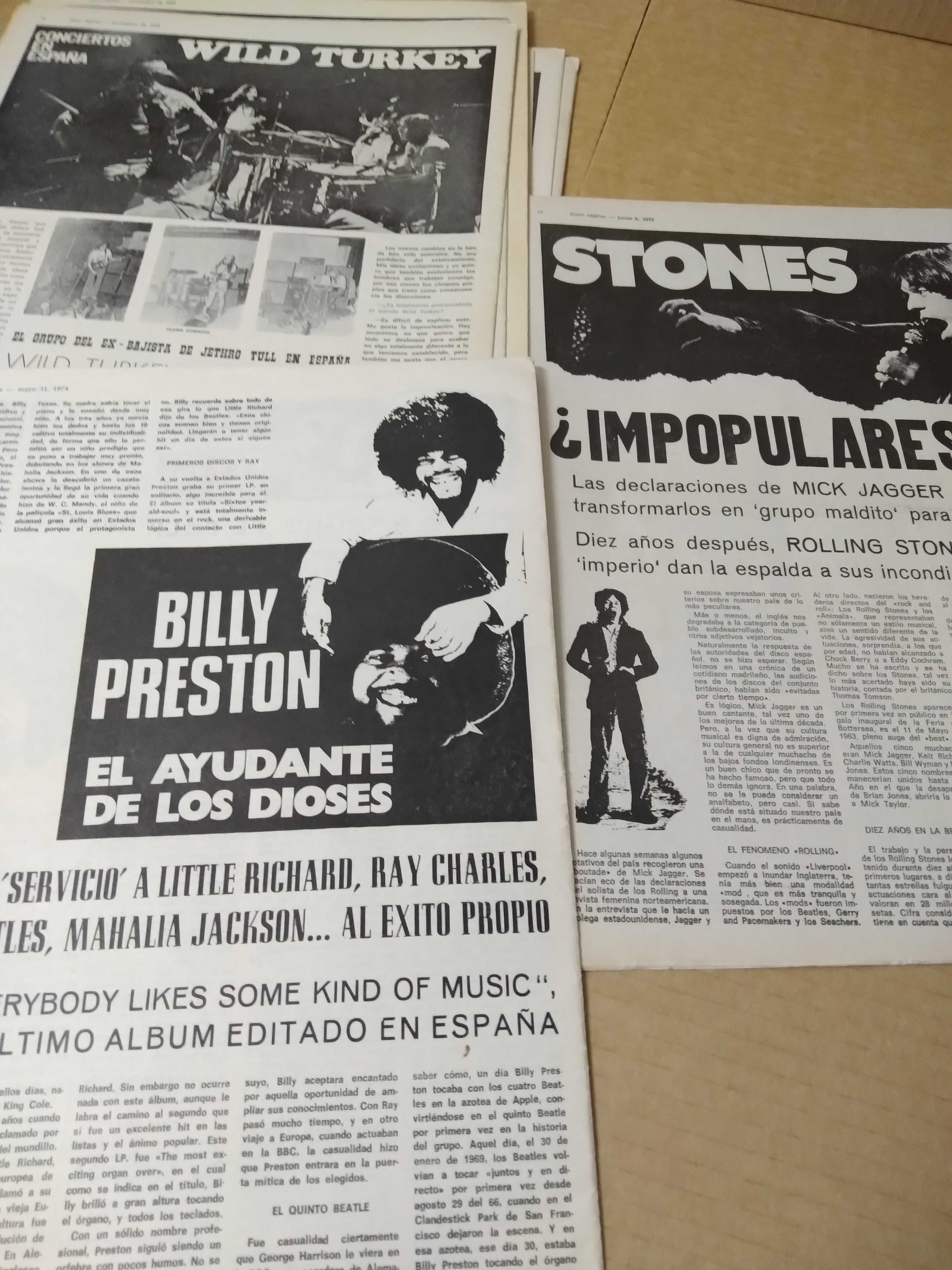 Jornal rock DISCO EXPRES- 10 números, anos 70