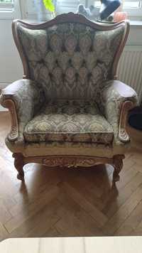 Fotel w stylu barokowym typu "tron" do renowacji