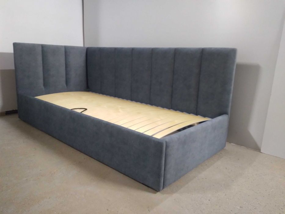 PROMOCJA ŁóżkoTapicerowaneMłodzieżoweNarożne StelażMetalowyPojemnik