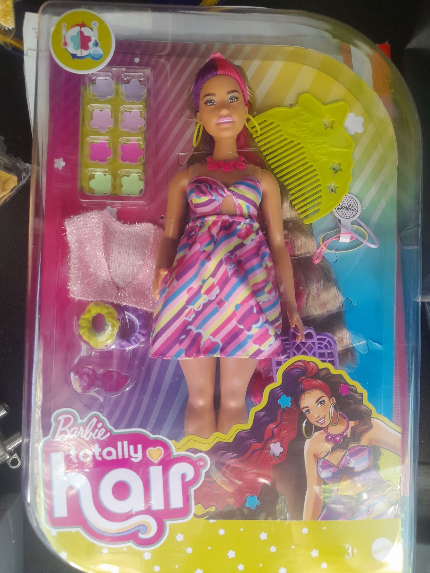 Lalka Barbie, Totally Hair, Gwiazdki, lalka z akcesoriami