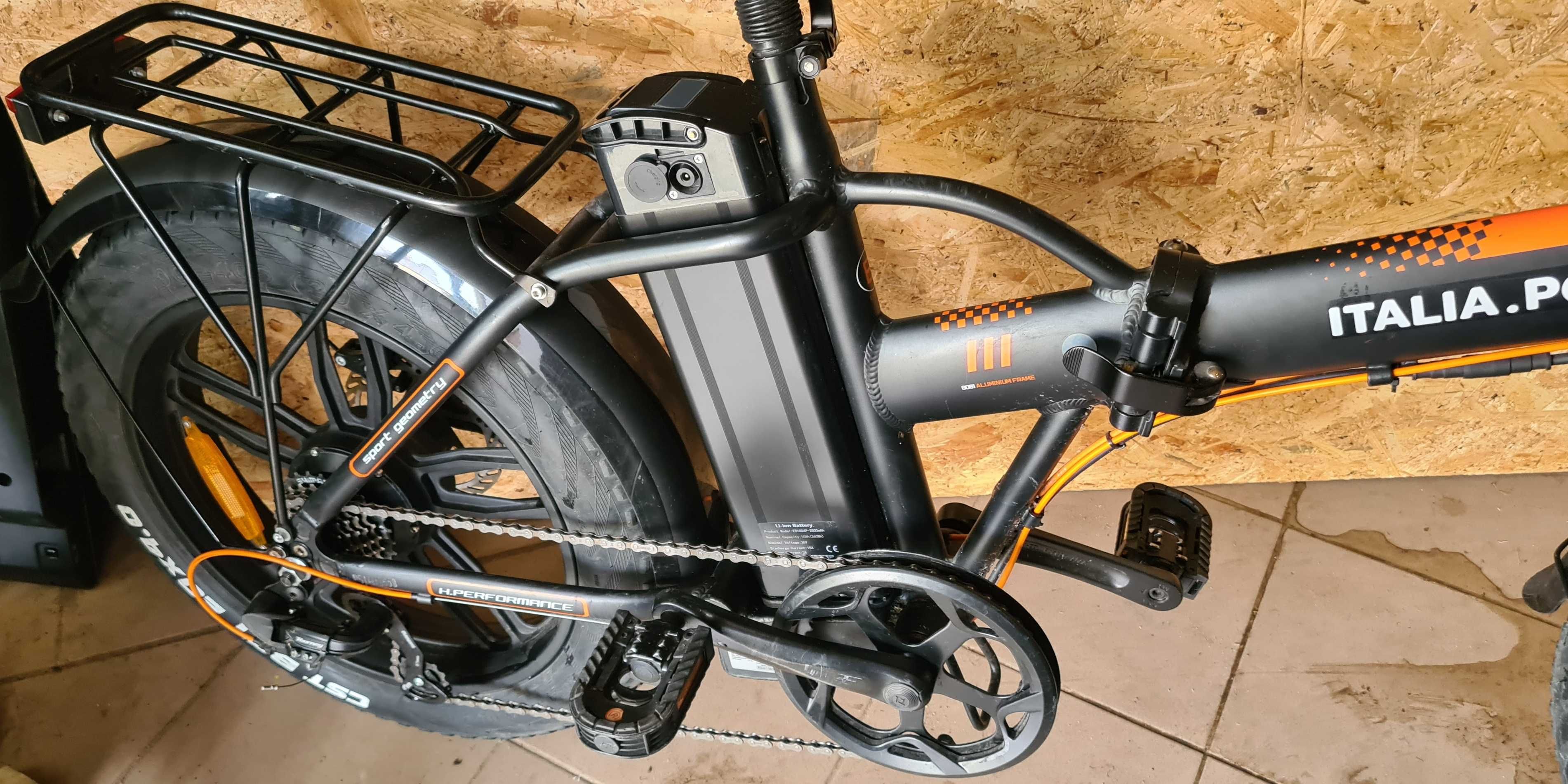 Rower elektryczny składany Italia Power Fatbike  FAT 20" 250W