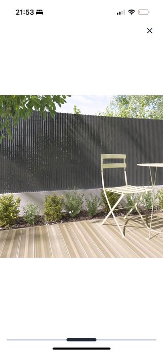 Osłona balkonowa ogrodowa na balkon płot antracytowa Naterial 1x3m