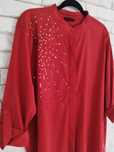 Womanary elastyczna zdobiona koszula cekiny plus size 2XL 48 50
