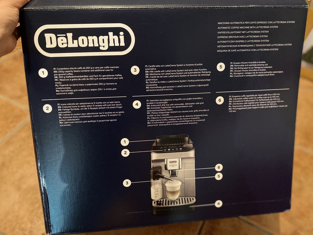 Máquina café grão e moído Delonghi