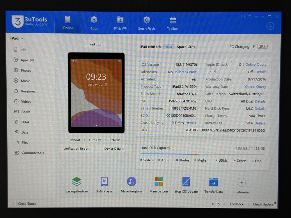 iPad mini 4 (A1550) - Cellular (LTE) - 16GB - faktura VAT 23%