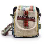 Mochila de viagem transversal em cânhamo natural e jhari