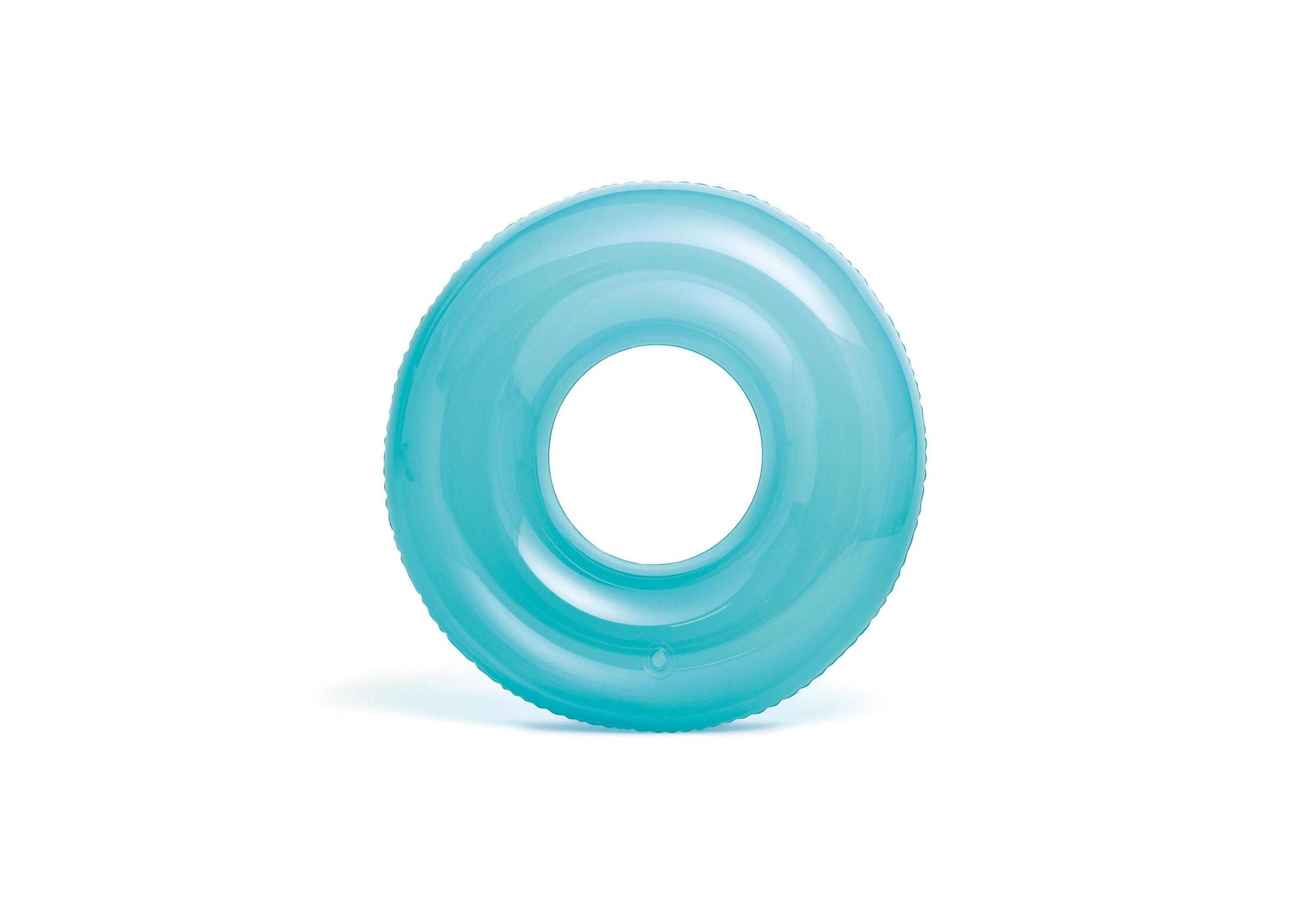 Koło dmuchane do pływania przezroczyste neonowe 76 cm INTEX 59260