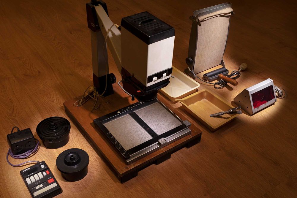 Фотоувеличитель, глянцеватель, реле, полный набор печати фотографий