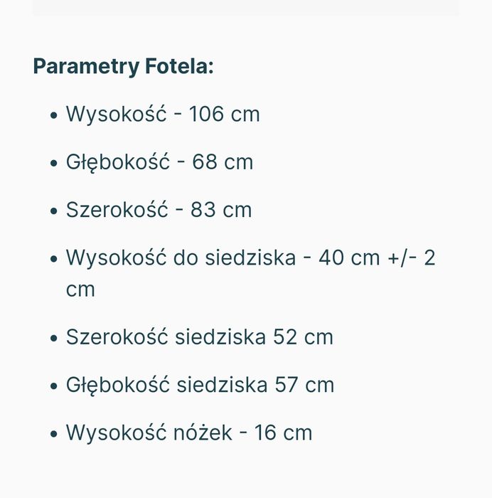 Fotel uszak - Glamour z kryształami